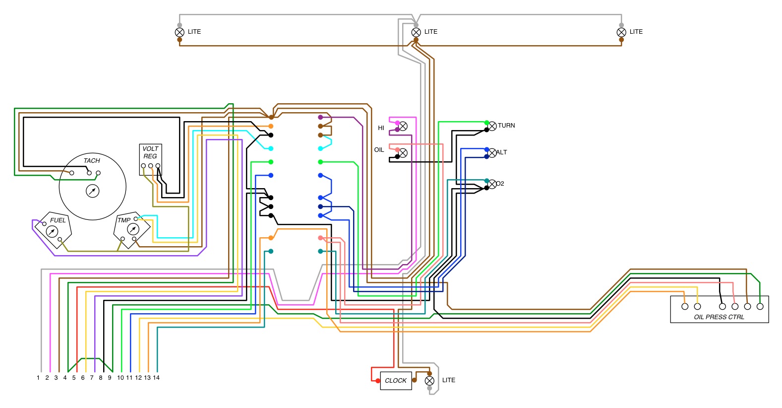 Vanagon cluster schematic. 